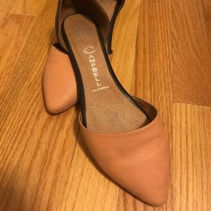 Jeffrey Campbell black & nude  D’Orsay flats